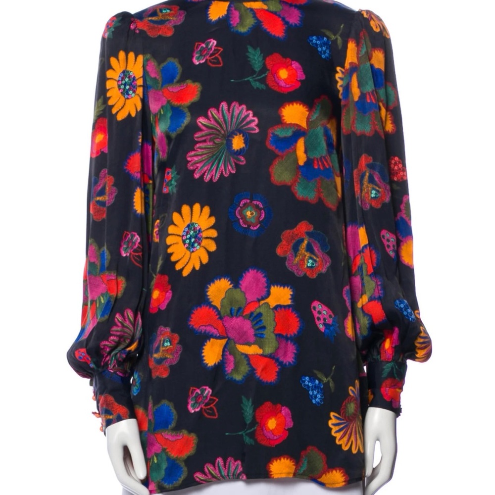 NWT FARM Rio Lily’s Garden Blouse size M - Picture 6 of 6